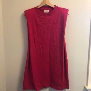 Hudson North | S | Fushia Padded Shoulder Sleeveless Dress